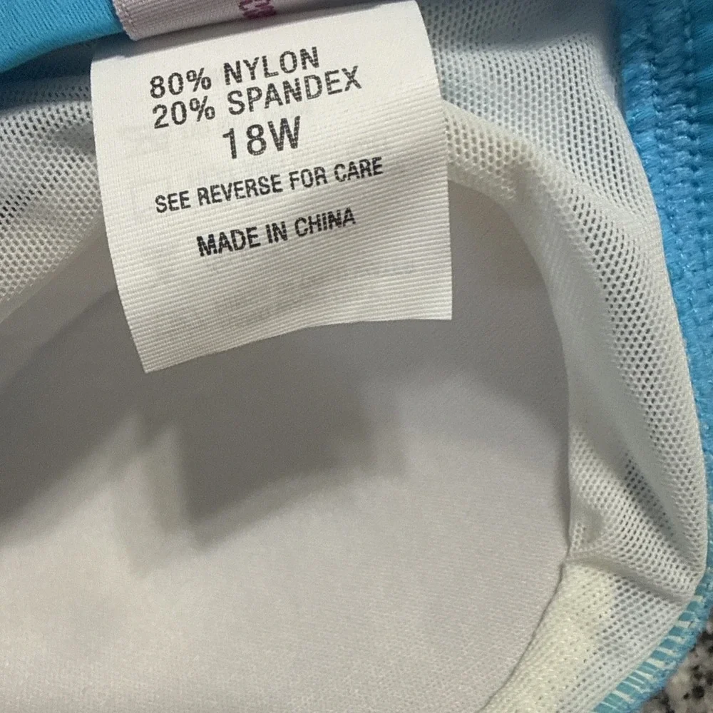 Always For Me Swim Suit‎ 2 Pc 18W  Curvy You Blue